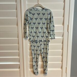 Pink Chicken Menorah Print Pajamas Blue Multi Size 2Y